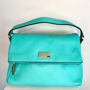 Kate Spade New York Maria Highland Place Shoulder Bag Teal Leather